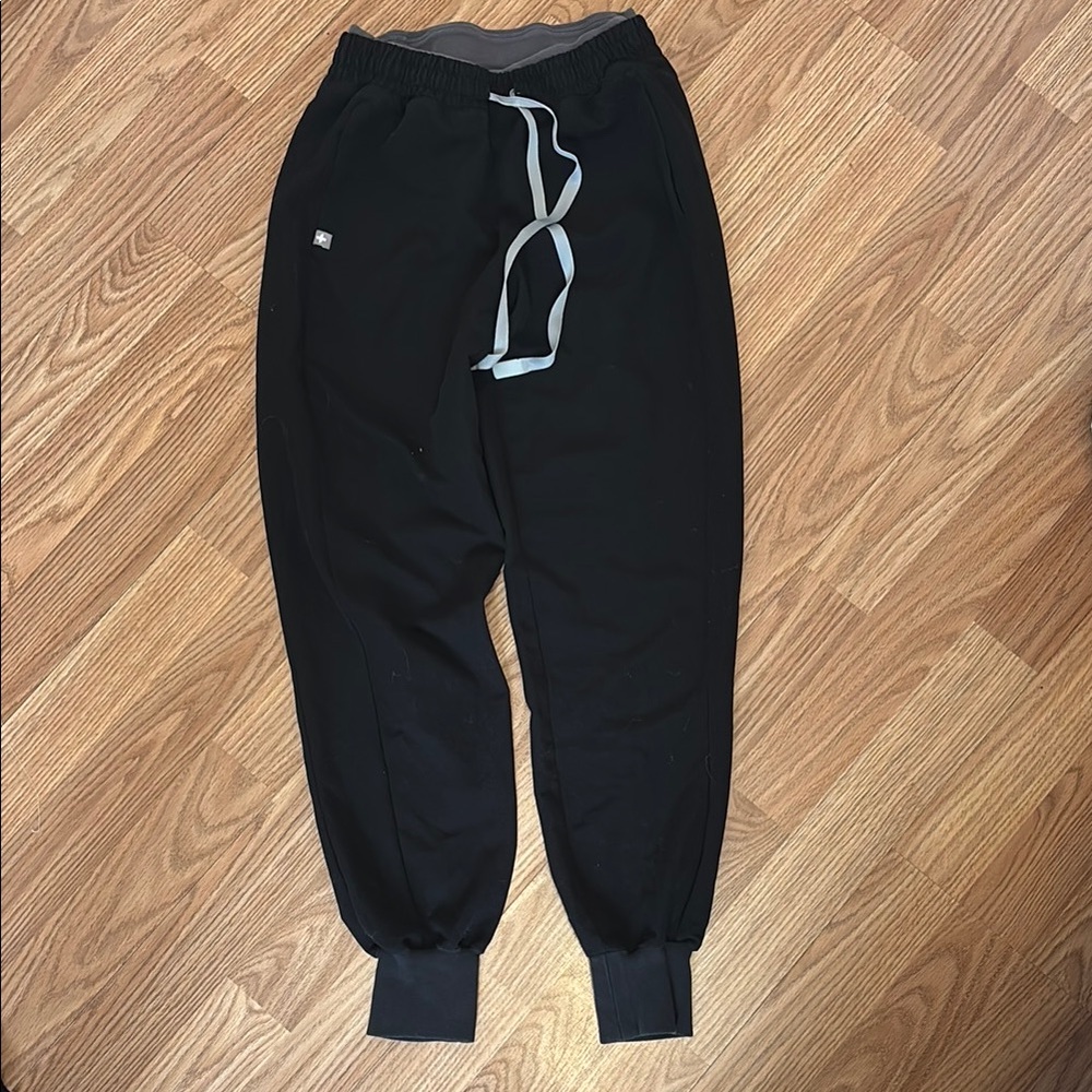 FIGS XXS P Black Jogger Pants with Drawstring